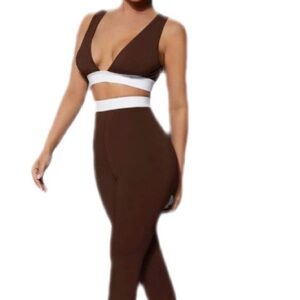 Brown Women's Two Piece set